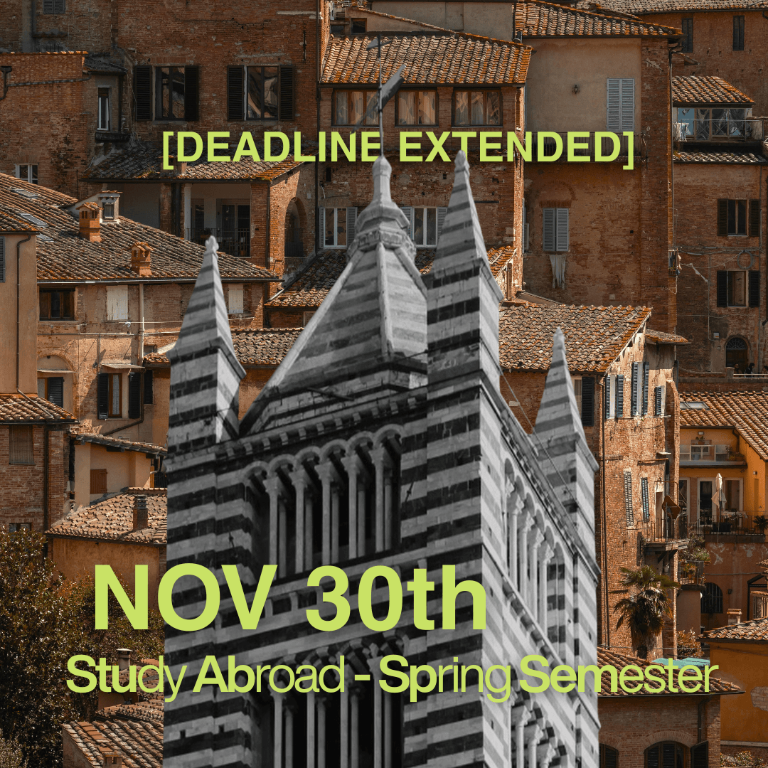 Extra Time to join the Study Abroad Spring Semester and the new edition of The Peace Room Project! 