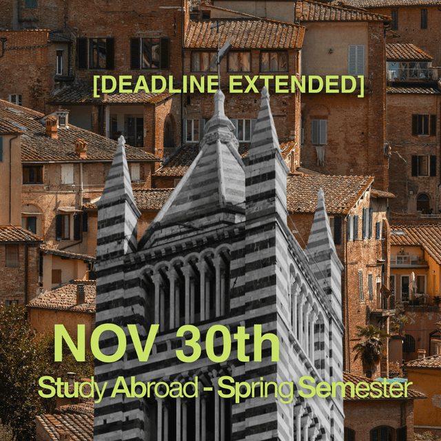Extra Time to join the Study Abroad Spring Semester and the new edition of The Peace Room Project! 