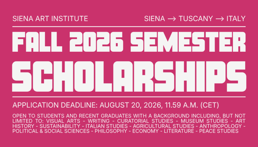 Fall 2026 semester scholarship. Application deadline: August 20, 2026, 11.59 A.M. (CET)