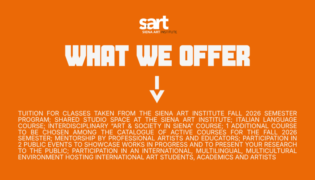 What we offer at the Siena Art Institute