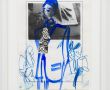 Artwork by Susan Cianciolo,
Man in Tie with Photographed Hands, 2017,
Crayon, watercolor, col...